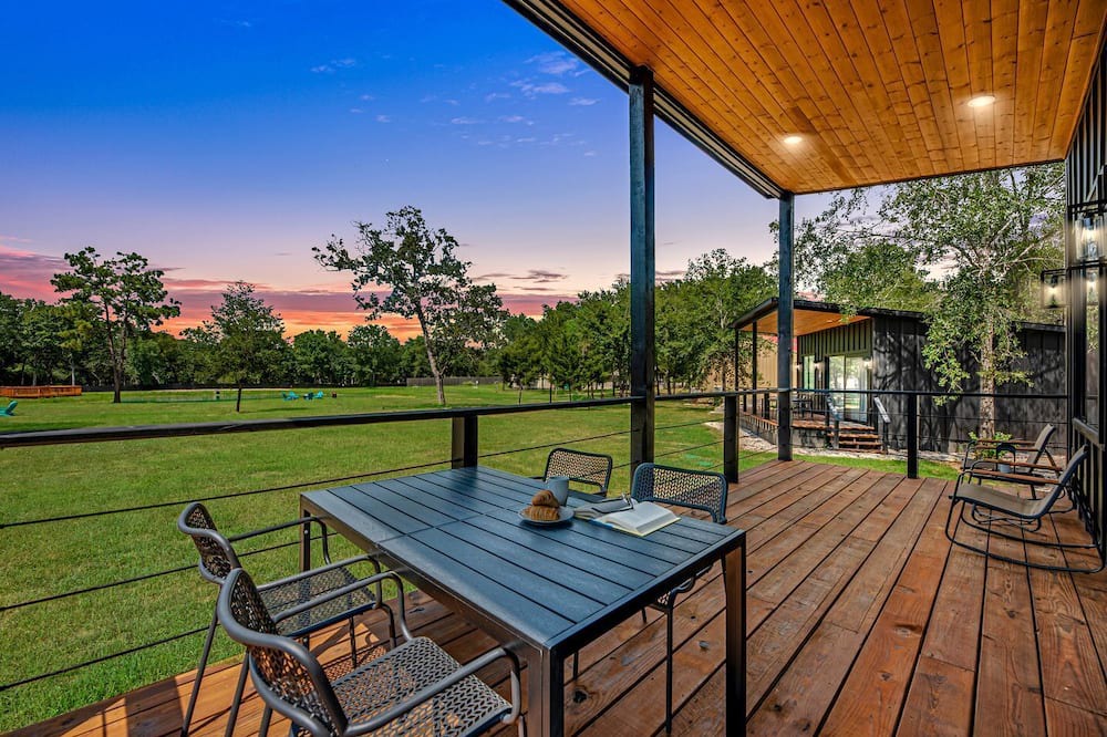 Waller Cabin | Cozy Tiny Home Escape with Pool, Goats & Firepits near Houston, Hempstead Texas