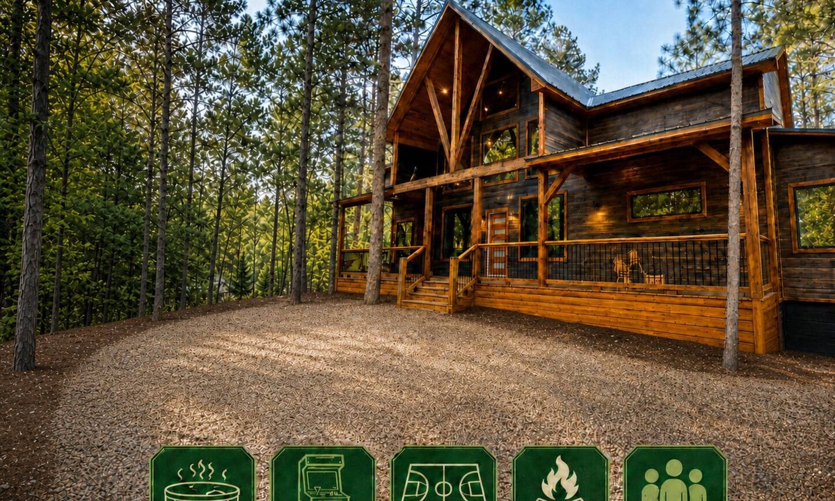 Hochatown Cabin | KRISON PARADISE: Luxury 7-Bedroom Cabin in Broken Bow—Sleeps 20+