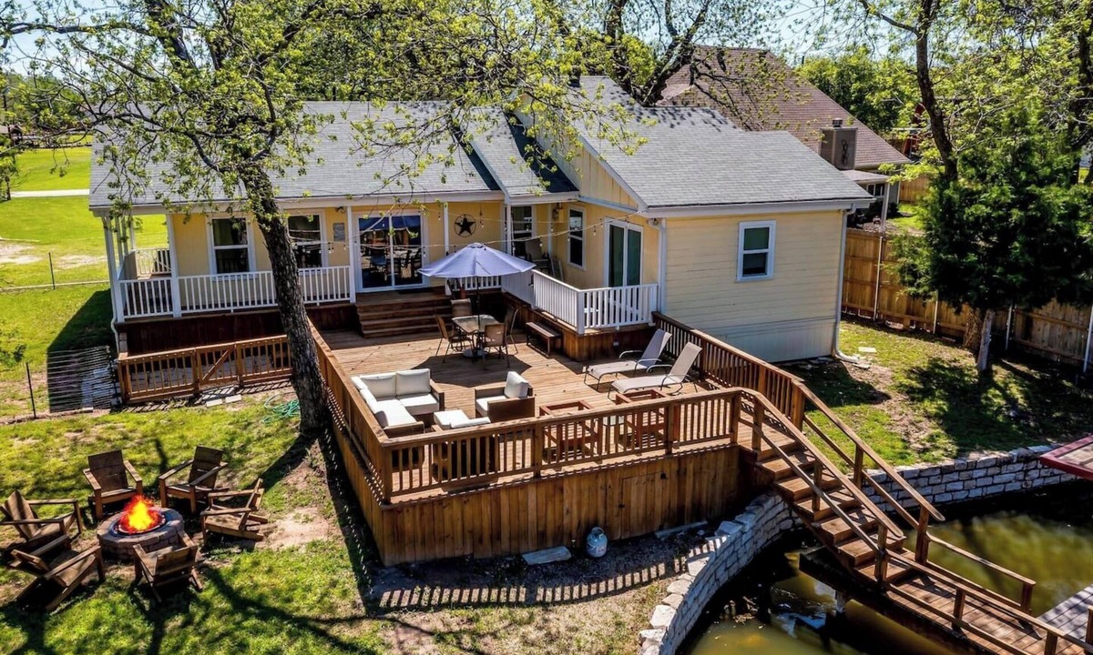 Granbury House | Lakefront Home with Private Dock, Firepit and Deck