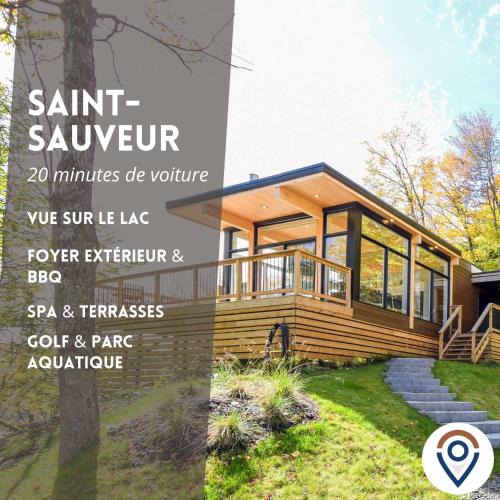 Sainte-Adele Ski Chalet | Modern Chalet with Mountain and Lake view by Reserver.ca