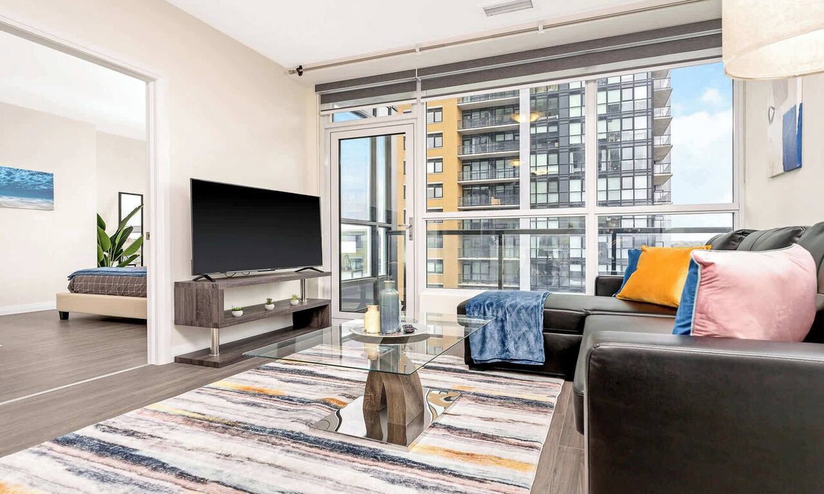 Kitchener Condo | Modern High Rise Condo w Private Patio—Downtown