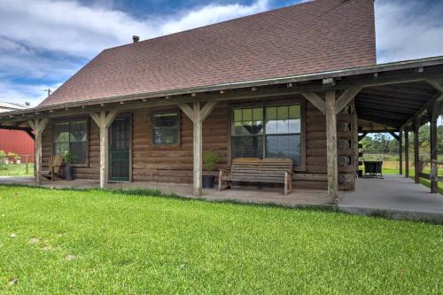 Carmine House | On Farm: Rustic Carmine Log Cabin w/Porch!