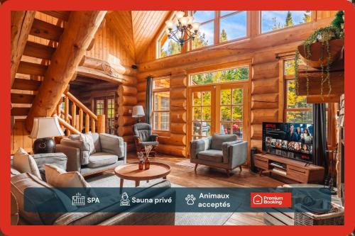 Mille-Isles Ski Chalet | Serenity Private Hot Tub Sauna, Pool, Fiddler Lake