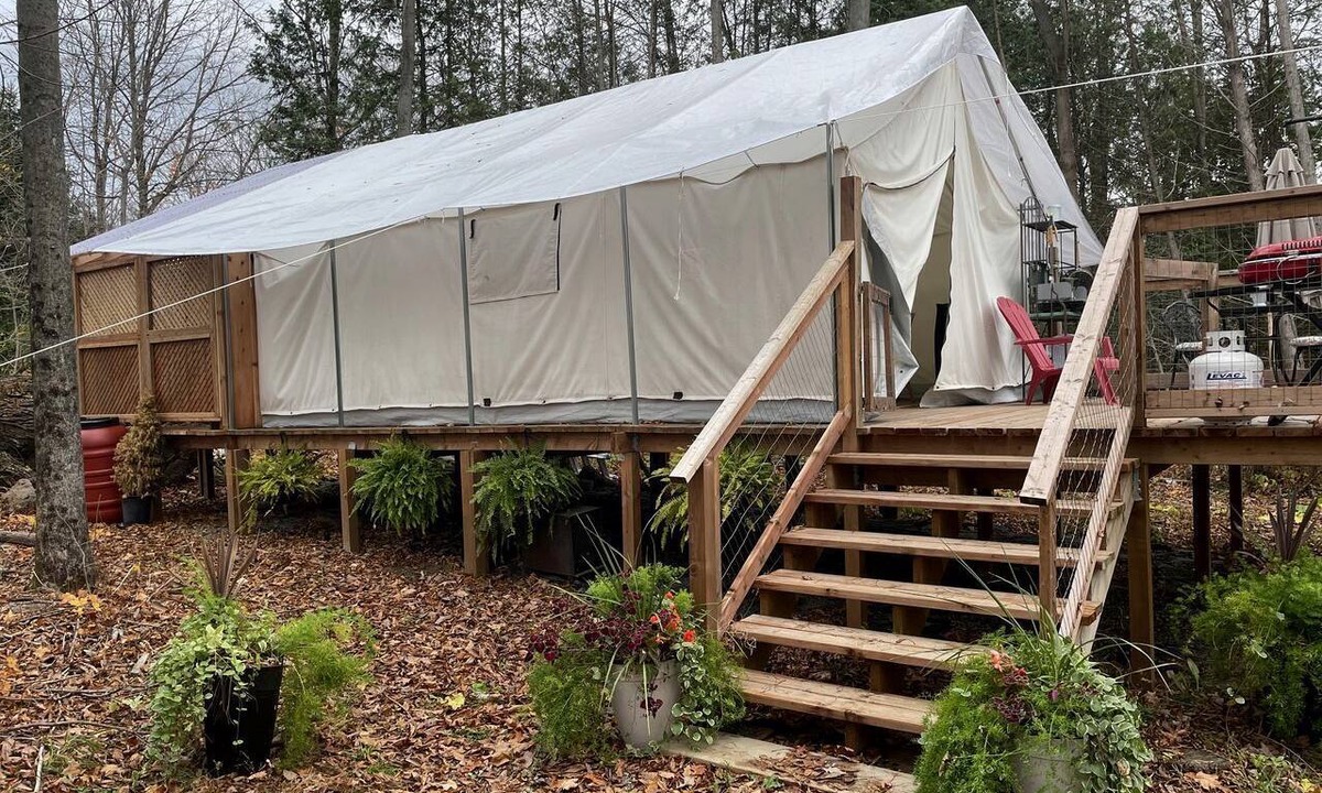 Portland RV Rental | Spacious Secluded Safari Tent Surrounded by Nature in Portland, Ontario