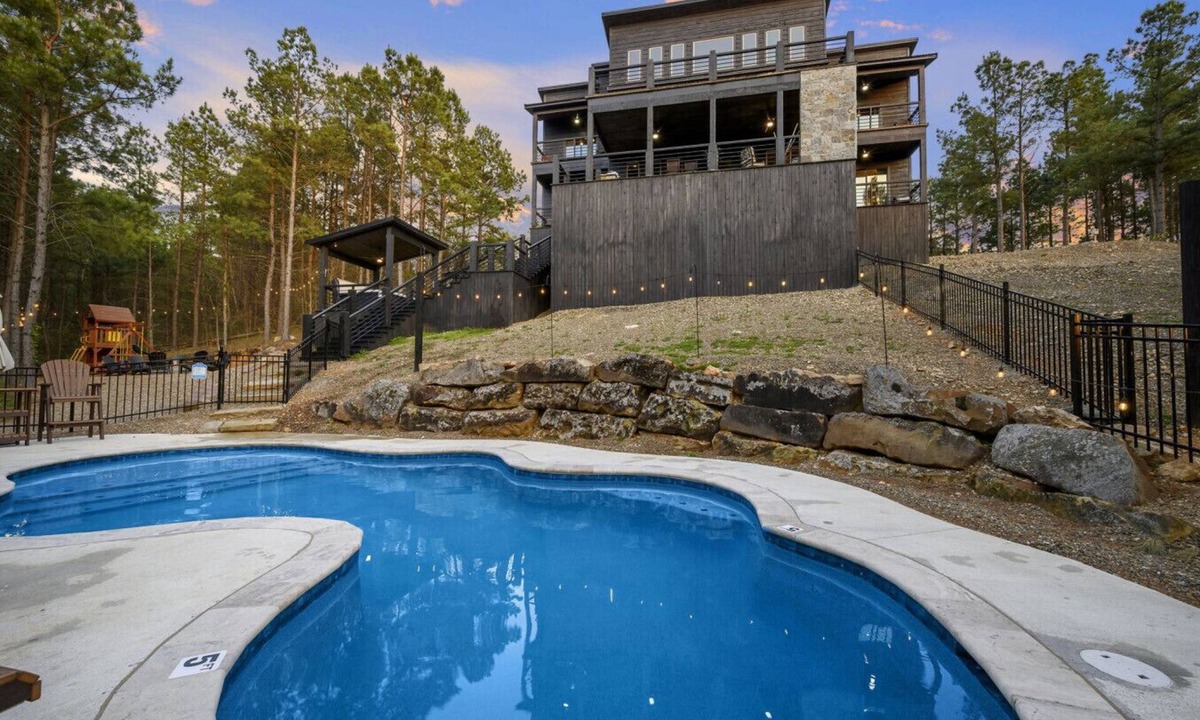 Broken Bow House | Top Shelf New Listing! Stunning Views, Heated Pool & Hot Tub