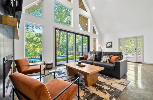 Mid America House | 3 Side-By-Side Modern Lakefront A-Frame Cabins