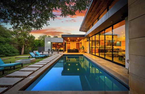 Parker Lane House | Austin Grove Pool, Fire Pit & Forest Views