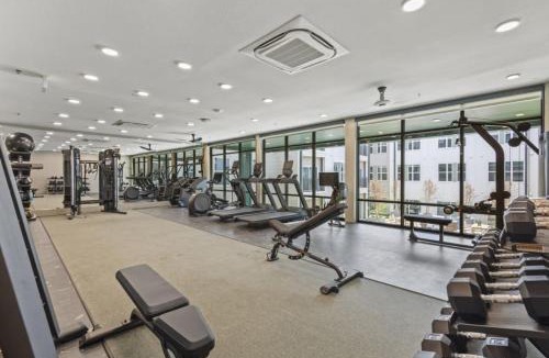 Oak Cliff Apartment | Designer Suite Bishop Arts Gym, Yoga Games