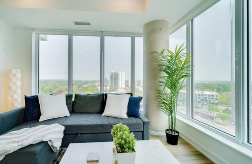 Kitchener Apartment | Elegant Open-Concept Condo in Downtown K-W