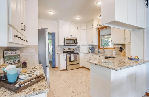 Granbury House | Granbury Lakeside Home with Pool, Game Room, Fire Table