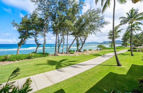 Wailua Apartment | Islander on the Beach 225 Oceanfront Studio with AC