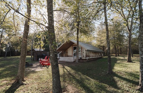 Bastrop House | Lakefront Glamping Safari Tent #5: The Hummingbird