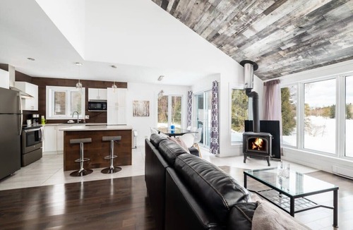 Entrelacs House | Le rassembleur, Spa, foyer Lac