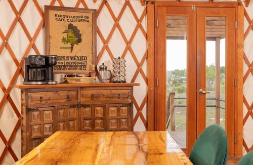 Marble Falls House | Luxury Hill Country Yurt Pool, Views, Coffee Bar