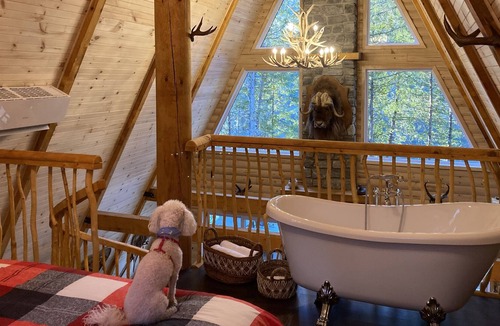 Trois-Rives Ski Chalet | Magnifique Chalet A-frame sur la Riviere