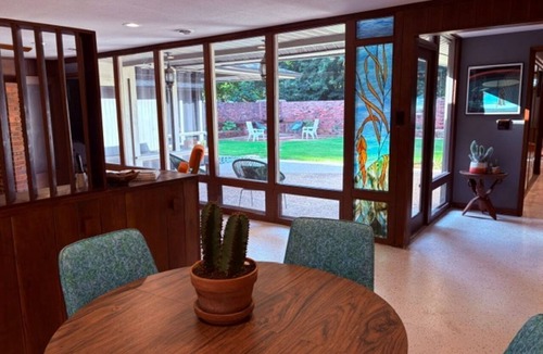 Springdale House | Mid Century Home, Downtown Springdale with Hot Tub & Fire Pit