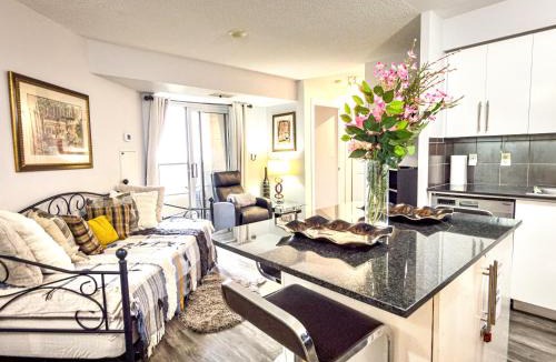 Downtown Mississauga Apartment | Modern 2BR 2 Bath Condo with Pool, Parking, Near YYZ and MAJOR INTERNATIONAL SPORTING EVENT