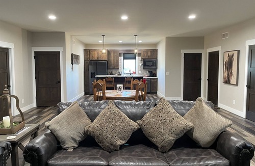 Salina Apartment | Modern rustic stay at The Bunkhouse outside of Salina