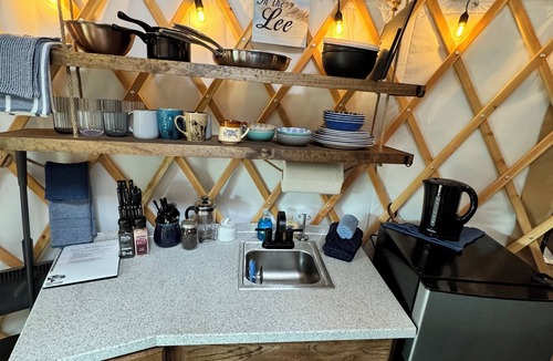Bear Creek Cabin | New creekside yurt with Mountain View’s, minutes from town!
