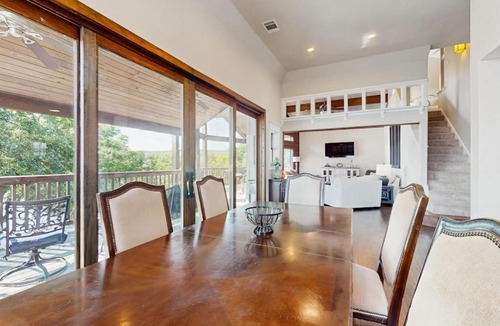 Burnet House | Opulent Waterfront Home with Dock, Firepit & Stunning River View