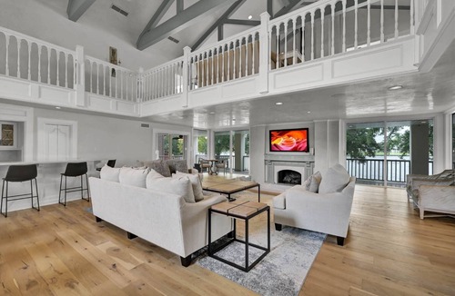 April Sound House | Pool & Spa | Lux Waterfront Home | 2 Primary Suites, 4 BR, Boat Dock & Views