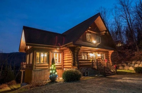 Sainte-Adele Ski Chalet | Prestigious chalet built exclusively using the Scandinavian log method. LONG TERM STAYS ONLY - 32 NIGHTS MINIMUM