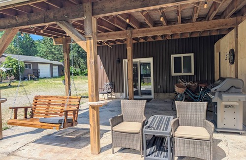 Simcoe House | Private, Peaceful Country Escape with pond, firepit, BBQ and outdoor space