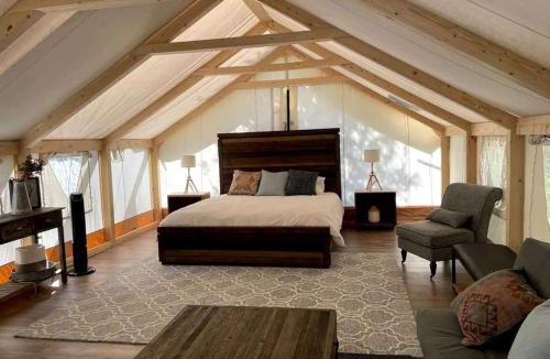 Bastrop Other | Romantic Lakefront Safari Tent with Fire Pit and Peaceful Views near Bastrop, Texas