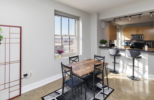 Court Avenue Entertainment District Condo | Spacious 2BR 2BA with Parking, Gorgeous Skyline View, and Direct Skywalk Access!