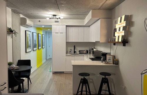 Latin Quarter Apartment | Studio in Downtown Montreal/private balcony