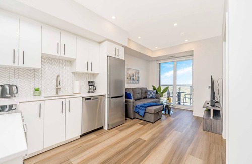 Kitchener Condo | Stylish 1BR Condo w Balcony & Skyline Views