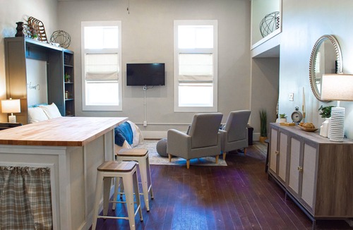 Mayetta Apartment | The Brownstone on Main is a unique, historic, second story studio loft