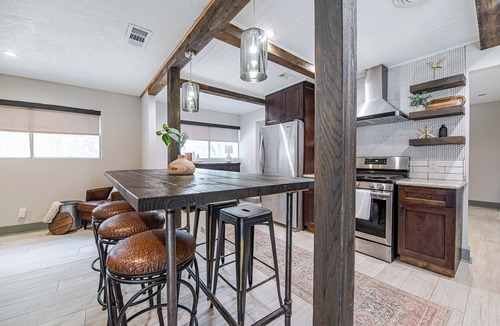 College Station House | The Rustic Retreat! With a Game Room & Hot Tub!