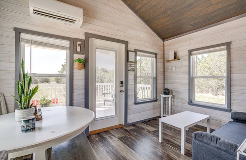 Graford Cabin | Tiny Home Escape on 48 Acres -Near Rocker B Ranch in Graford, Texas -Fire Pit