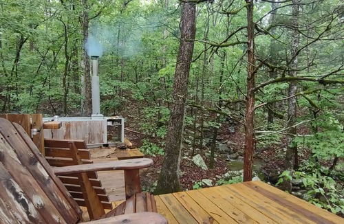 Jasper Cabin | Tiny home with AC in Jasper and Wood Burning Hot Tub
