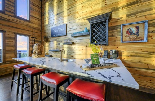 Broken Bow House | Top Shelf New Listing! Stunning Views, Heated Pool & Hot Tub