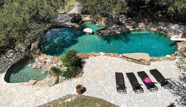 10,000 Sq.Ft Lux Estate on 650 Acres with Amazing Pool, Spa & Hill Country Views