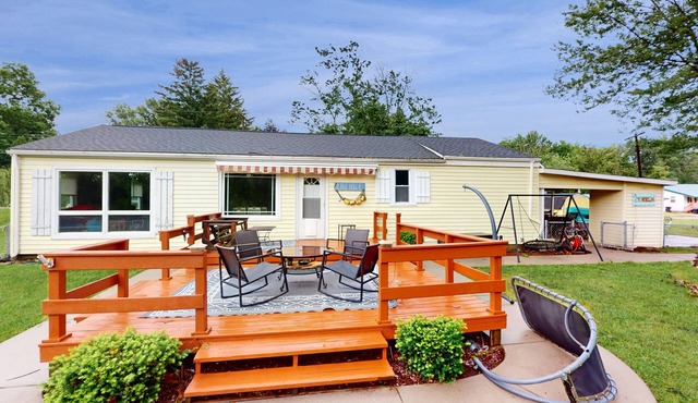 Charming cottage with a private dock and serene water views
