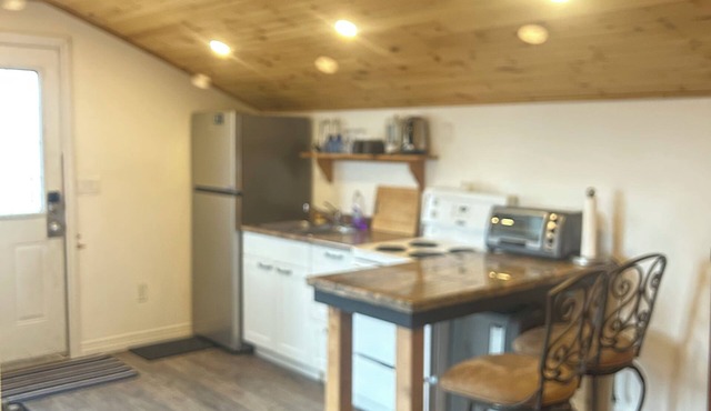 Cozy outbuilding apartment. Raised private deck. Water front parkette.