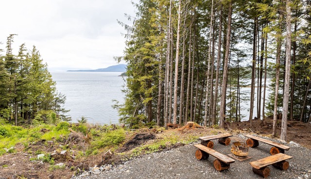 Custom built home boasting views of Clover Passage