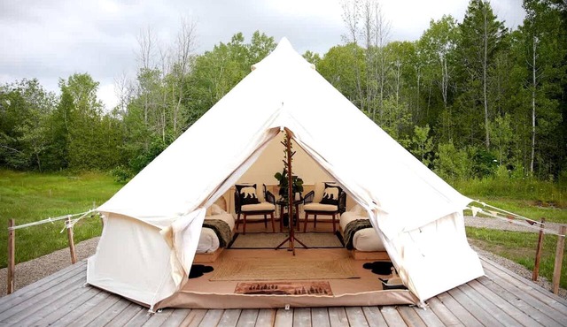 Incredible Lakefront Bell Tent with Barbecue and Fire Pit in Northern Bruce Peninsula, Ontario