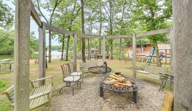 Lake & Dock Access! Waterfront Hot Springs Haven
