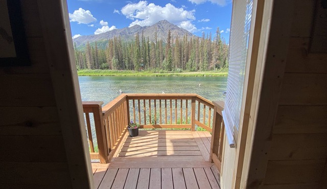 Lakefront Cabin with Loft on Private Fishing, Near Denali National Park