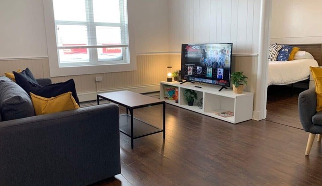 Large 1-Bdrm Condo, Downtown, WiFi & Smart TV ✨