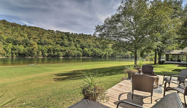 Large Home on White River w/ Fire Pit & Grill!