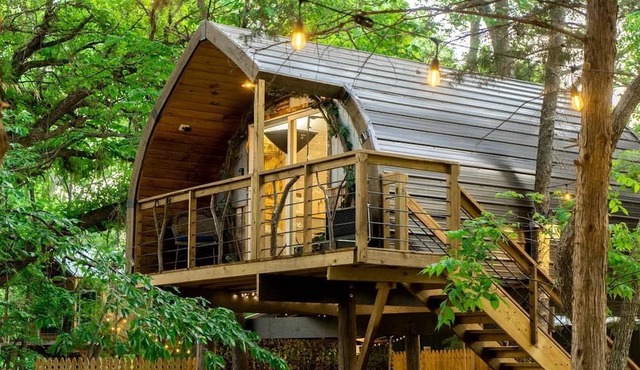 Magical Treehouse Retreat with Creek Views near Forestburg Forest in Forestburg, Texas