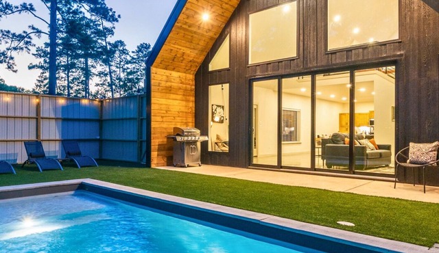 Modern A-Frame Cabin with Pool and Lake Access