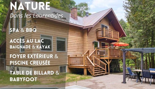 Modern Cottage Laurentians Private Pool & Nature