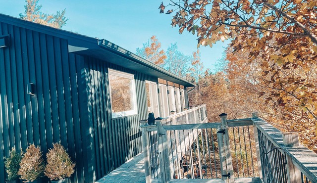 Nordic Style Private Riverfront Cottage with Heated Pool & Hot Tub