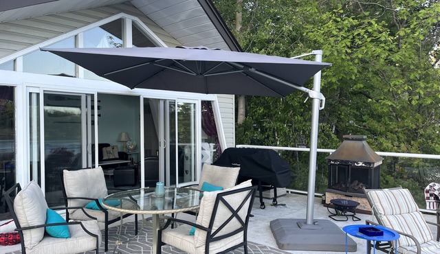 Over water Beach house with pickleball